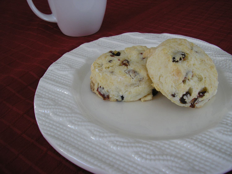 Scones canneberges et chocolat blanc